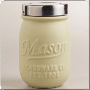 Ivory Ceramic Mason Jar | Cost Plus World Market